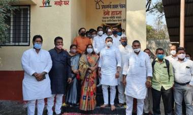 महाआवास अभियान ग्रामीण अंतर्गत उत्कृष्ट काम करणाऱ्या ग्रामपंचायतींचा आमदार सुनील शेळके यांच्या हस्ते सत्कार 