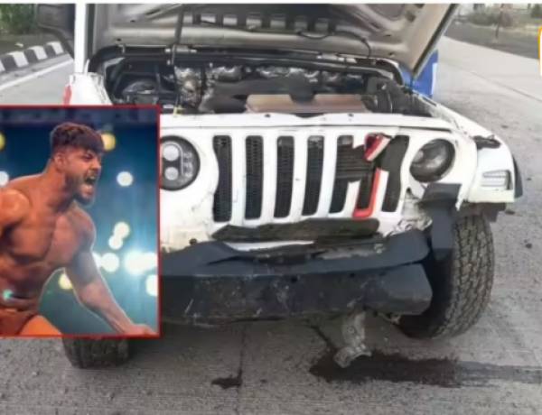 Sikandar Shaikh Thar Accident : वाहनावरील नियंत्रण सुटलं, महाराष्ट्र केसरी सिकंदर शेखच्या गाडीचा अपघात; बक्षिसात मिळालेल्या थारची भीषण अवस्था